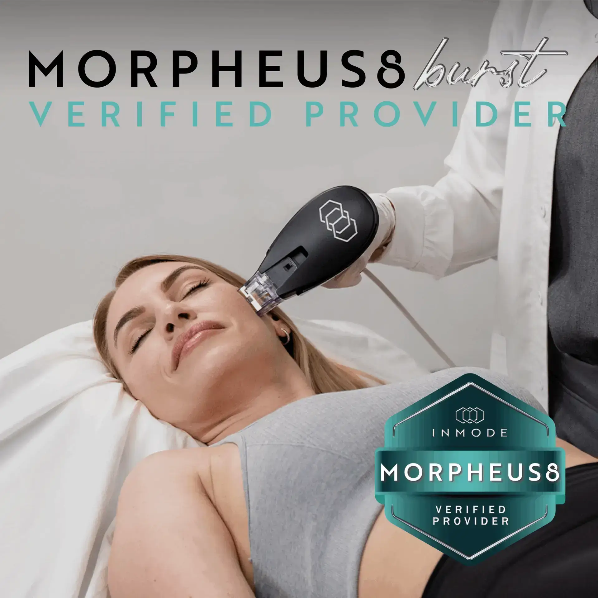 Morpheus8-Burst-treatment-being-applied-to-a-patient-with-a-verified-provider-badge.